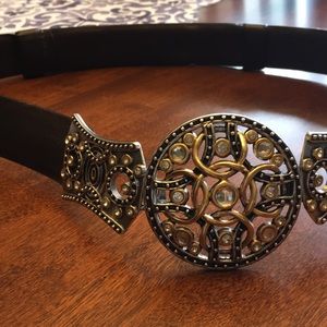 Chicos genuine leather brown belt with  buckle.